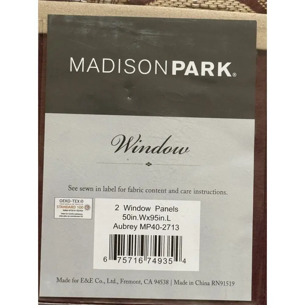 Madison Park Aubrey Jacquard Curtain Panel Pair 50